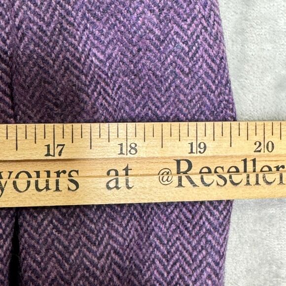 Michael Kors Made In Italy Dress Womens 6 Purple Violet Wool Herringbone Jumper - Picture 12 of 14